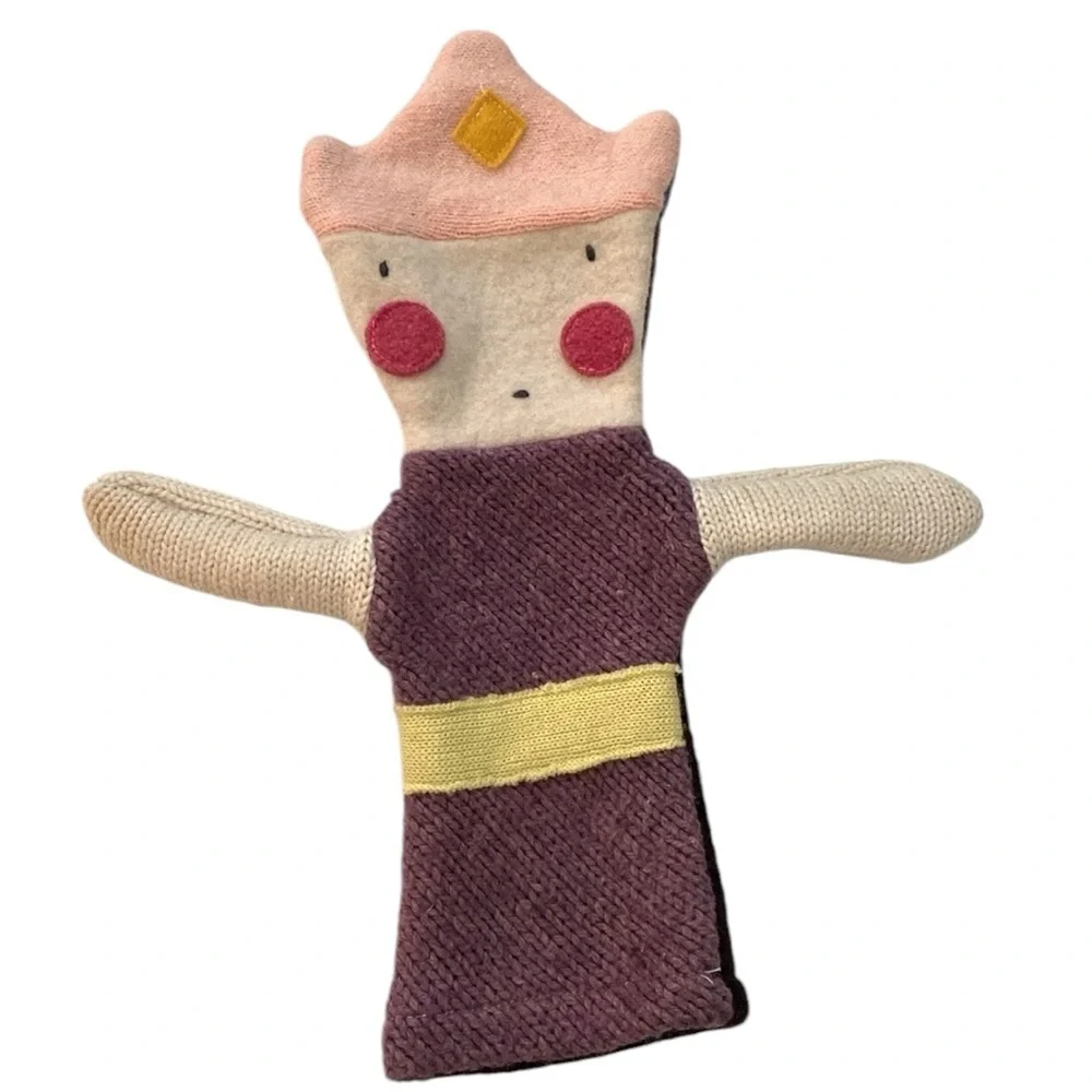 Cate & Levi Pirate Princess Handmade Upcycled Wool Animal Hand Puppets (2) - Picture 3 of 7